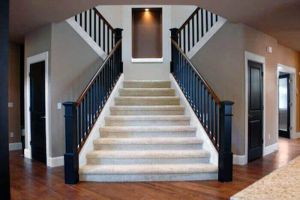 Interior Staircase trim painting